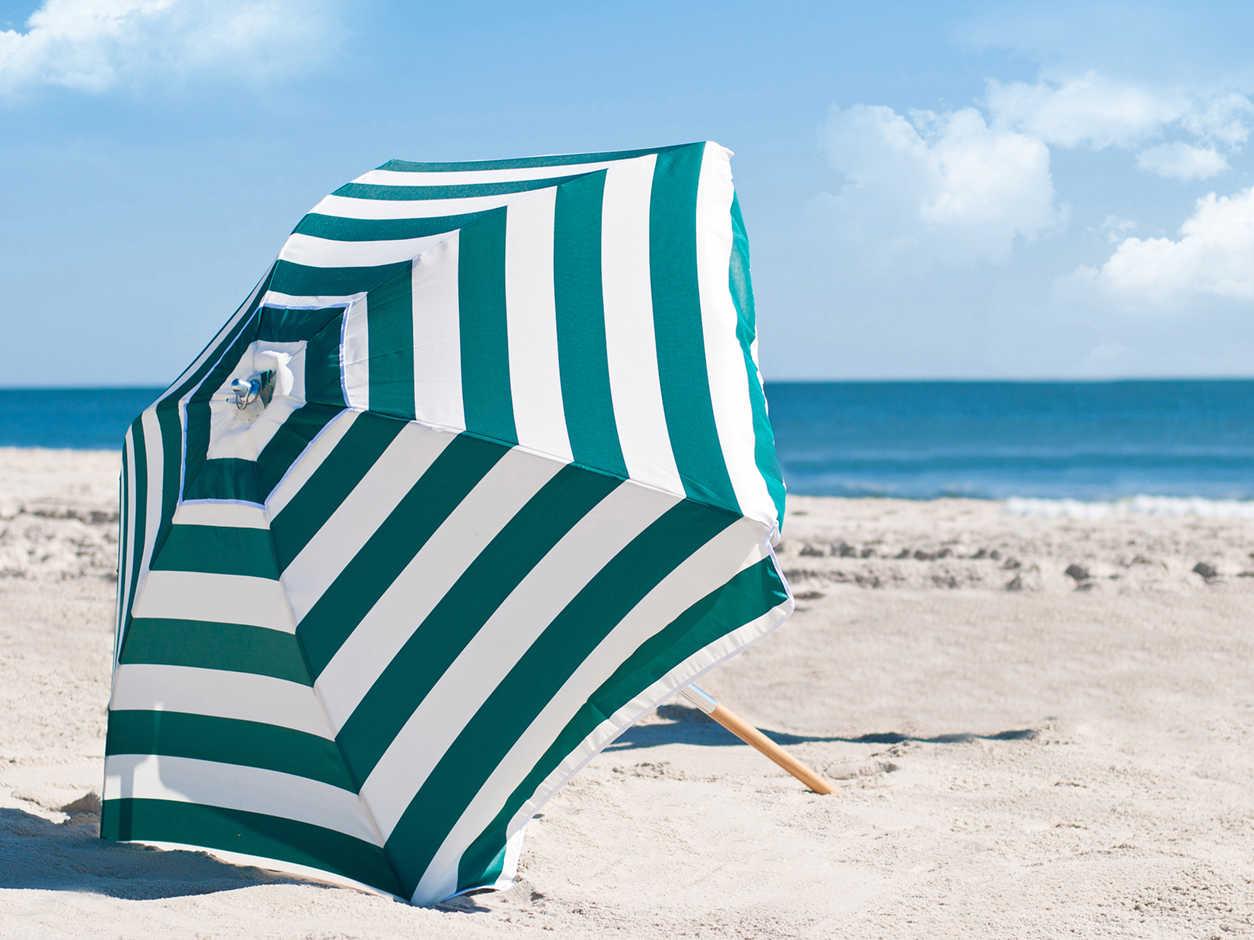 Frankford Quick Ship Shade Star Ash Wood 6.5 Foot Hexagon Beach