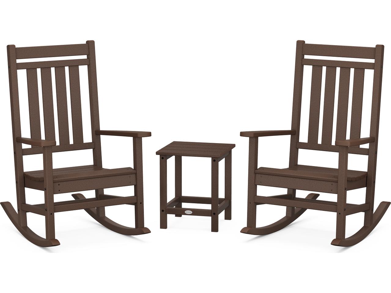 POLYWOOD® Estate 3 Piece Recycled Plastic Rocking Chair Set