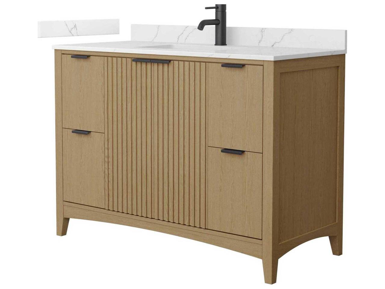 Wyndham Collection Palmilla 48-Inch Freestanding Bathroom Vanity — Soft ...