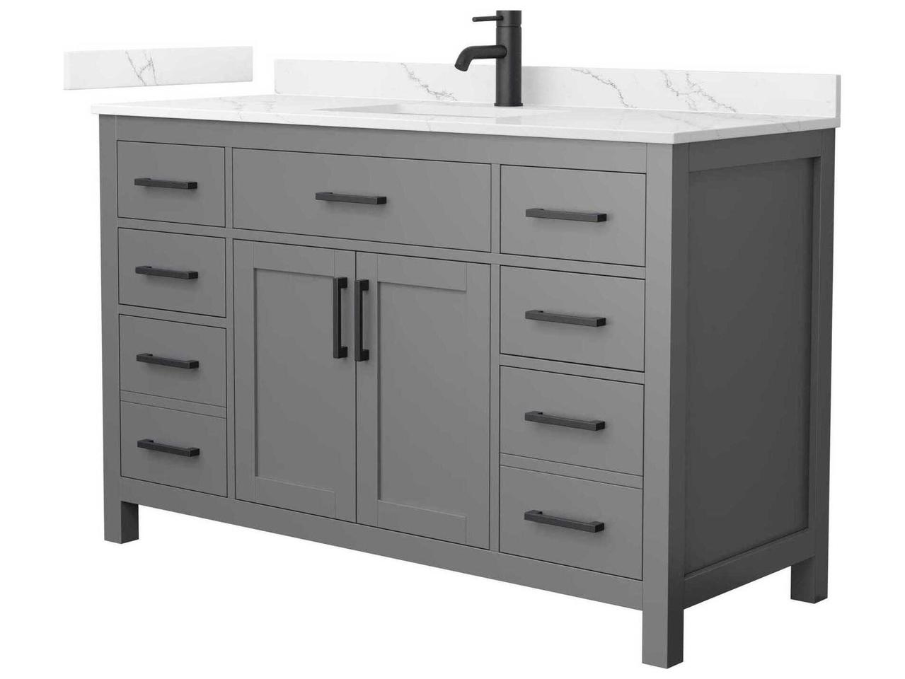 Wyndham Collection Beckett 54-Inch Single Sink Freestanding Bathroom ...