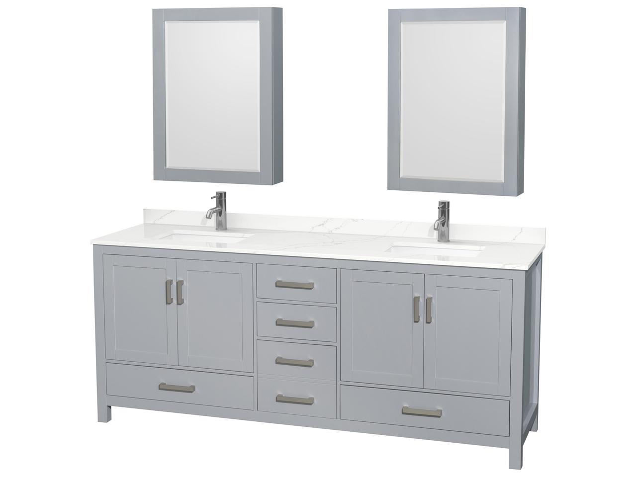 Wyndham Collection Sheffield Double Bathroom Vanity Cabinet — Free ...
