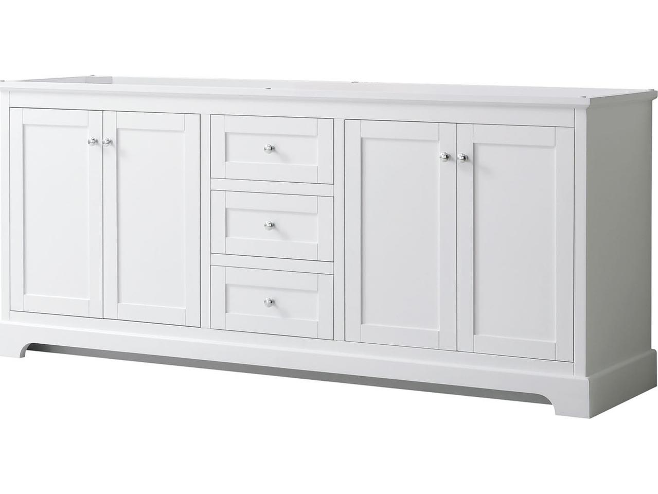Wyndham Collection Avery 80-Inch Double Bathroom Vanity Cabinet ...