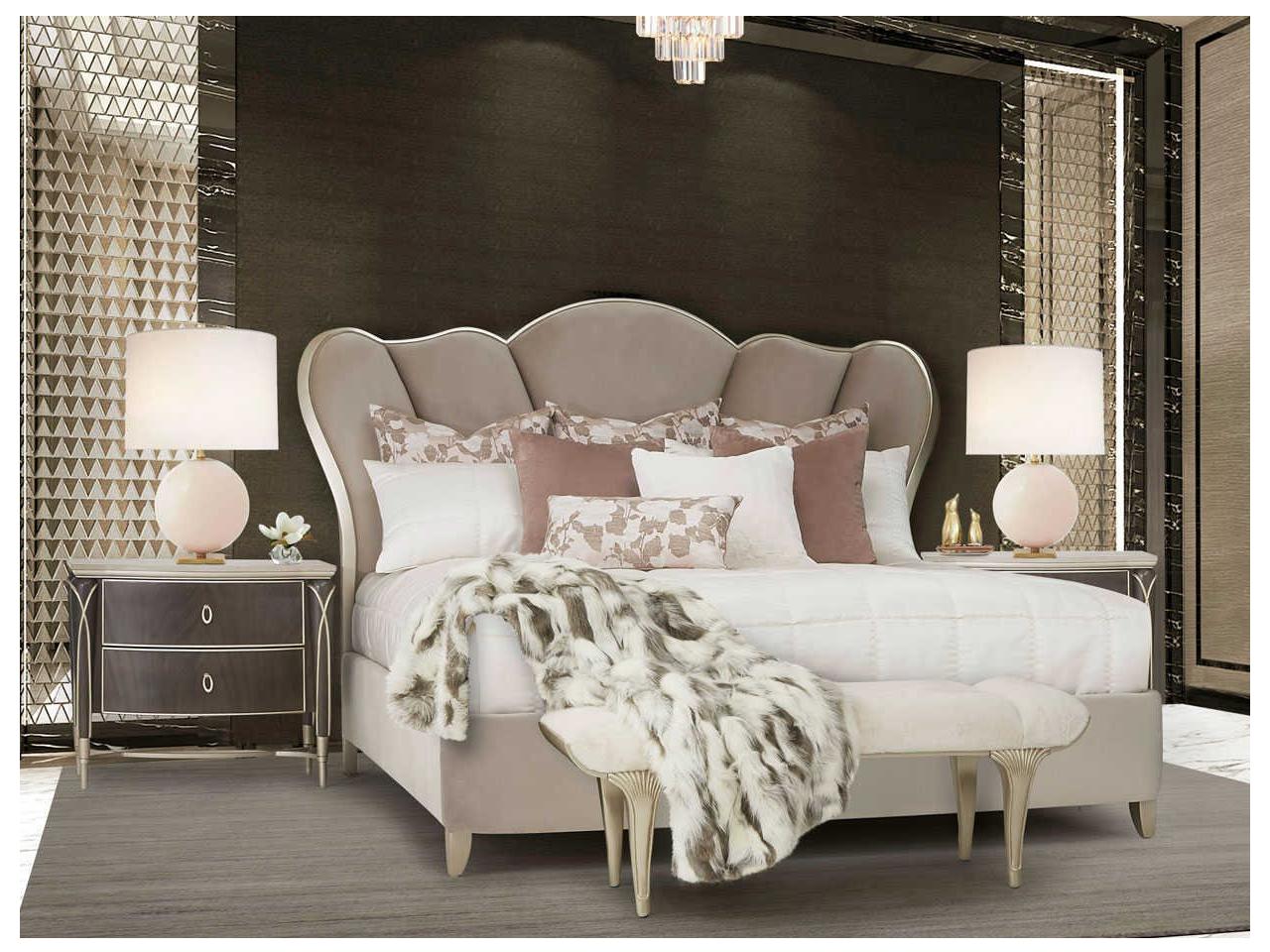 Michael Amini Villa Cherie Hazelnut Bedroom Set | N9008000HQN-410