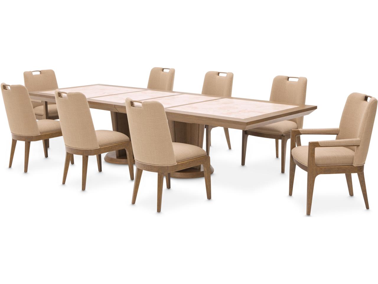 Michael Amini Portrait Oak Wood Dining Room Set | PORTRAITDINSET2 ...