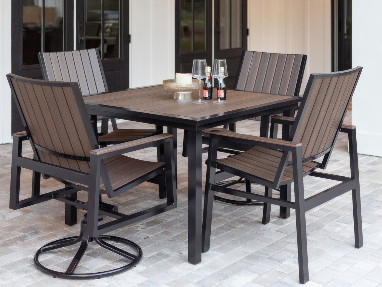 Berlin Gardens Vida Poly Swivel Rocker Dining Armchair — Outdoor All ...