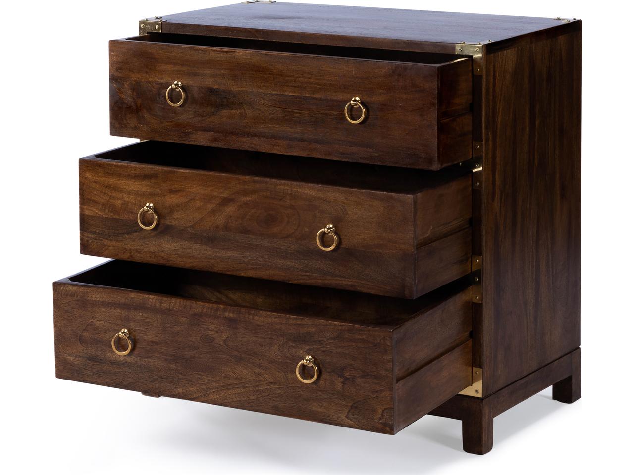 Butler Specialty Company Forster Campaign 3-Drawer Dresser — Dark ...
