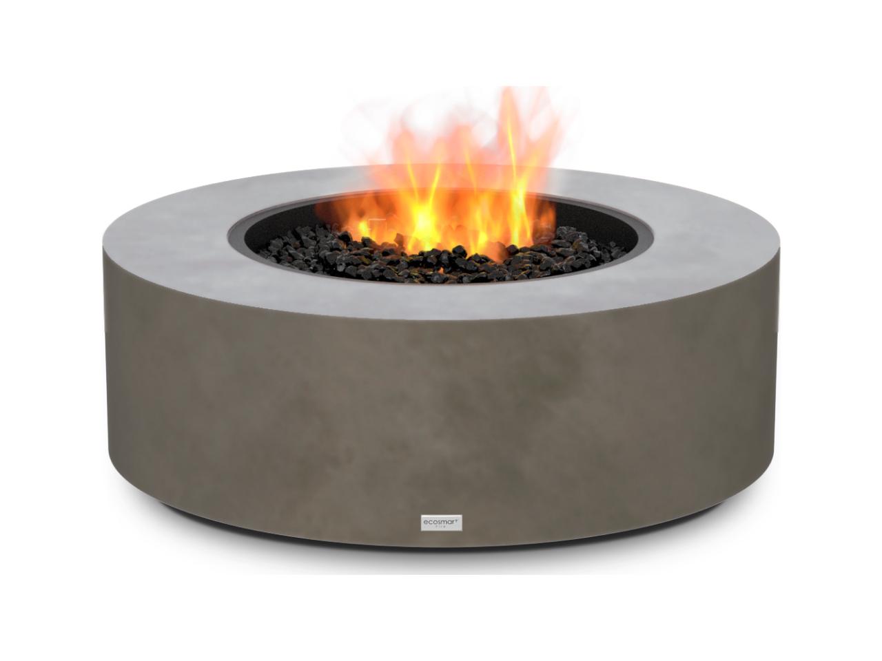 Ecosmart Fire Ark 40-Inch Round Fluid Concrete Fire Pit Table in ...