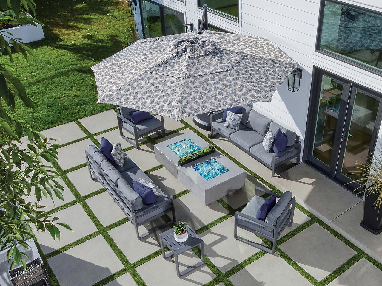 garden treasures offset patio umbrella Treasure 13' Starlux AKZ PLUS Cantilever with Black Frame and Carbon Fabric With its rectangular shape and customized options Treasure Garden Crank Tilt 11'