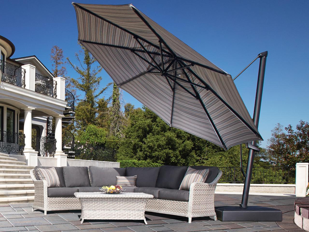 island umbrella victoria 13 ft octagonal cantilever patio umbrella reviewss Treasure Garden 13' AKZ PLUS Octagon horizontal tilt locks at 18 Treasure Garden Crank Tilt AKZ