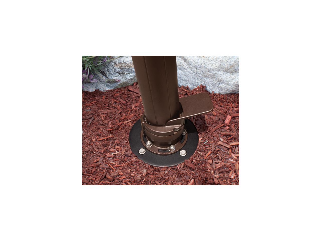 high wind offset patio umbrella 10ft Large Round Cantilever with Base Included, Windproof Umbrella with 360°Rotation and 0.07