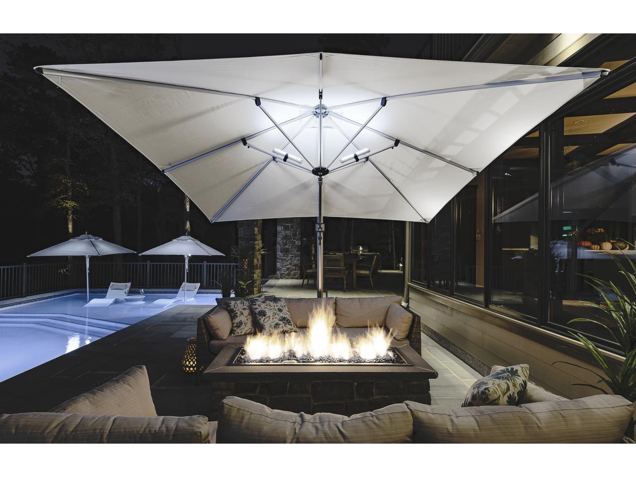 gluckstein patio umbrella Garvee 13' Double-Sided Umbrella, Outdoor Umbrellas, Rectangle Market with Crank Handle, Large Patio Umbrell for Poolside Backyard Leave clearance for swing and rotation 9 Foot Auto Tilt Aluminum
