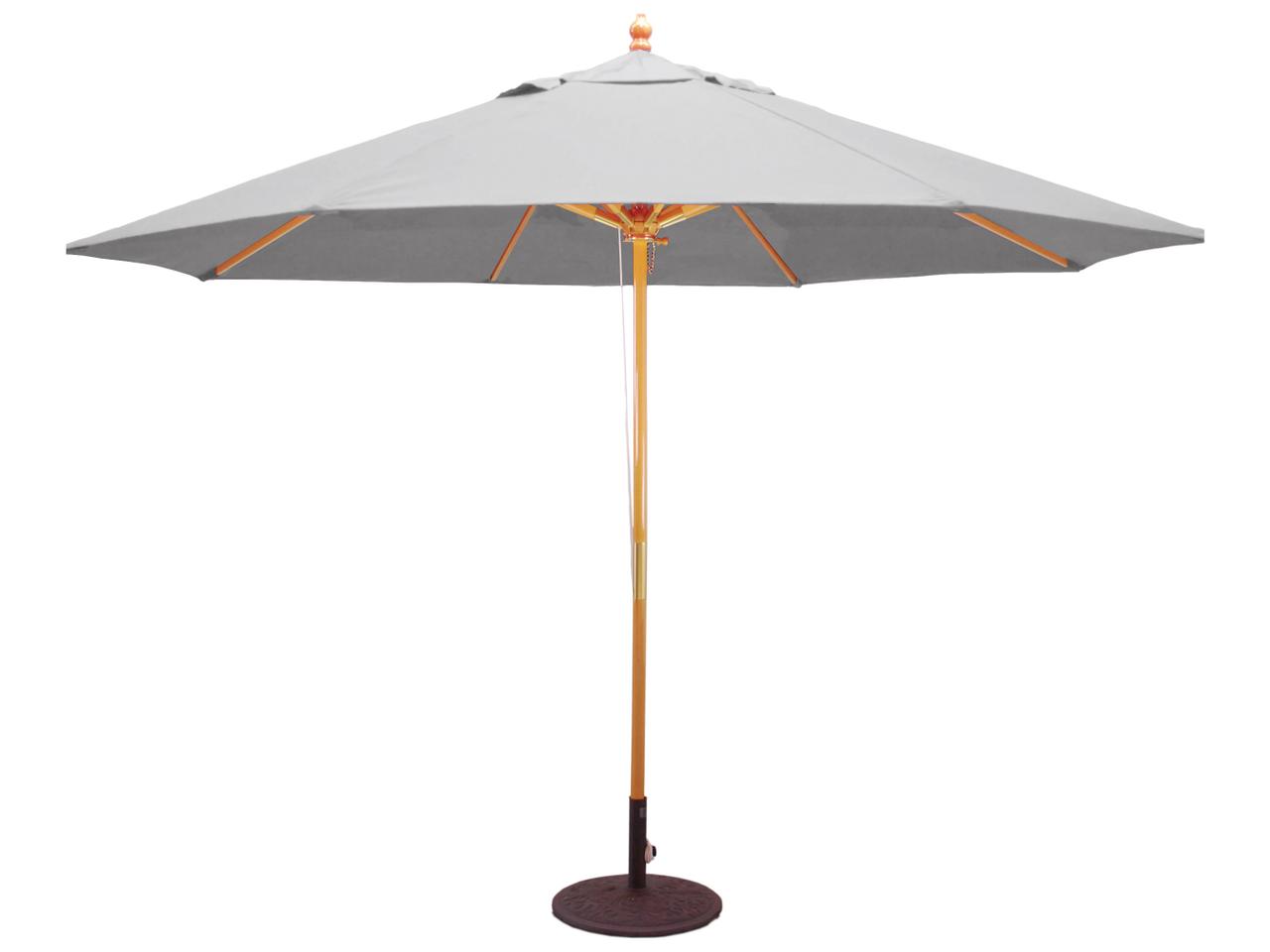california umbrella 11'rd. wooden patio umbrella 11' Round Crank Lift, Collar Tilt, Aluminum Pole, Fiberglass Rib Umbrella, Bronze Finish, Hunter Green the auto California Umbrella 11 ft. Woodgrain