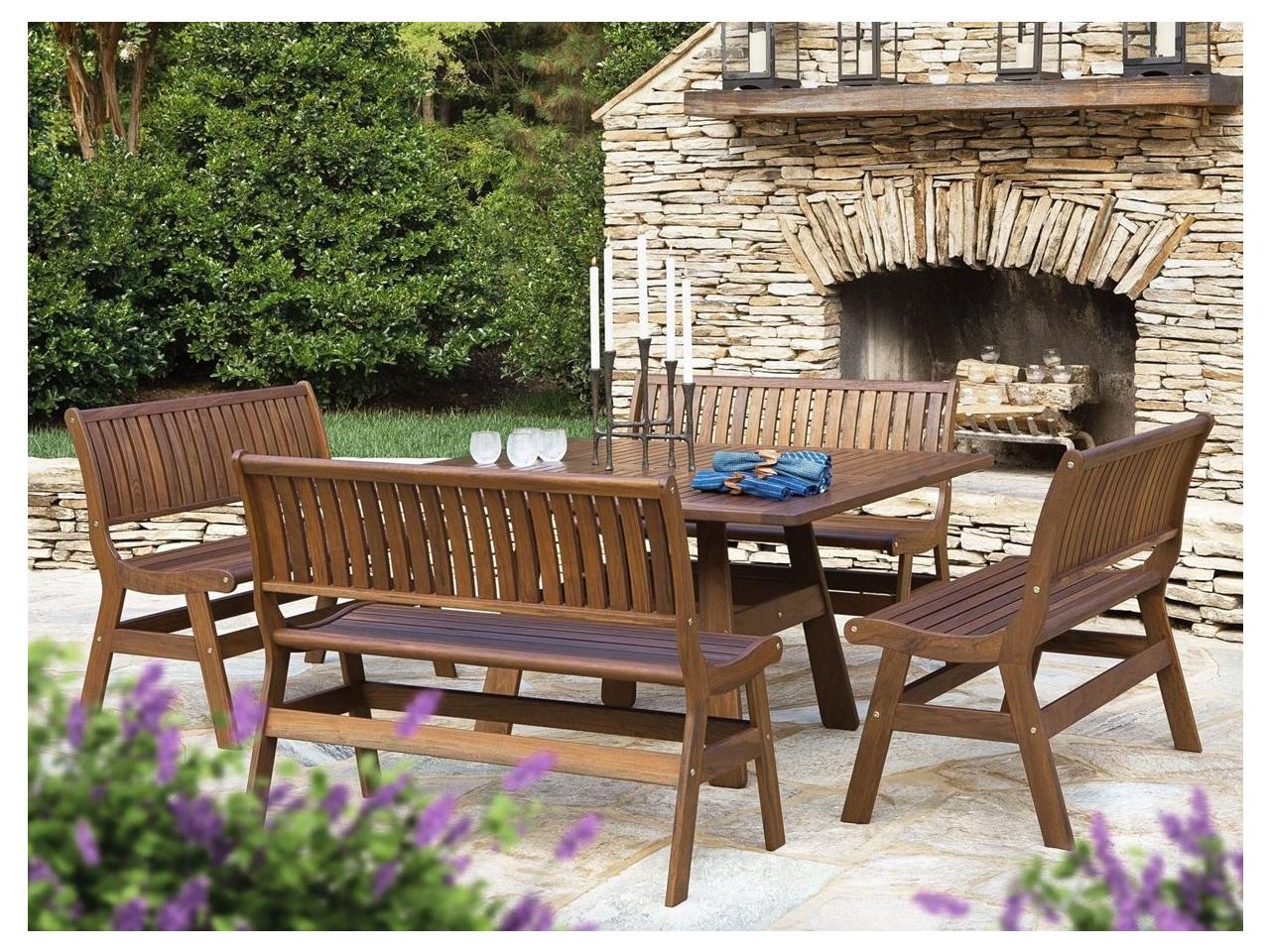 Jensen Outdoor Heritage 43-Inch Ipe Wood Amber Bench — Outdoor Seating ...
