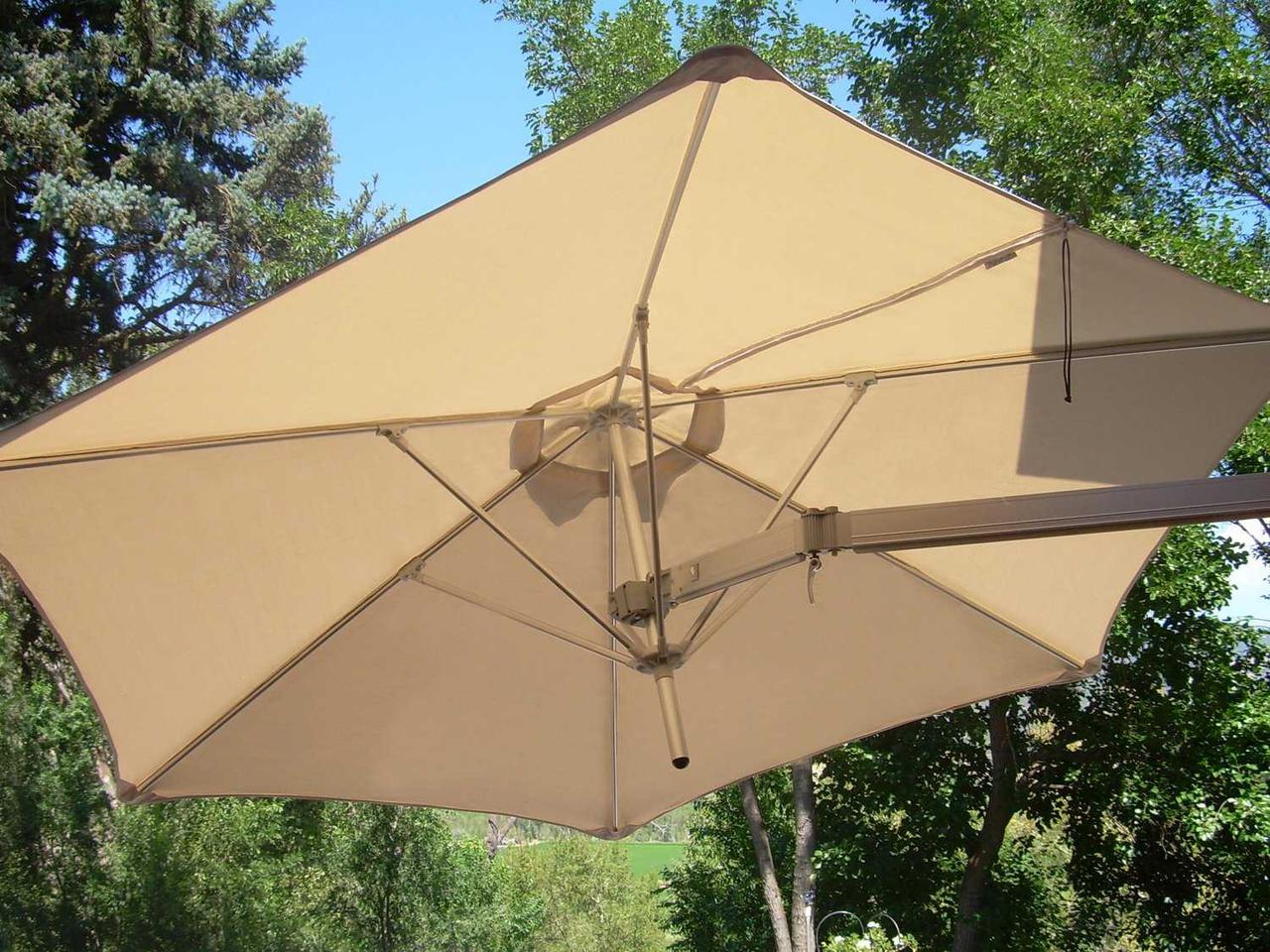 11 foot patio umbrella black AKZ Plus 11' Cantilever - Frame & Taupe Canopy EliteShade USA 10-Year-Non-Fading 9ft SKY7486:0-0-184-0 easily shading a 10 Options:Black - 20.5