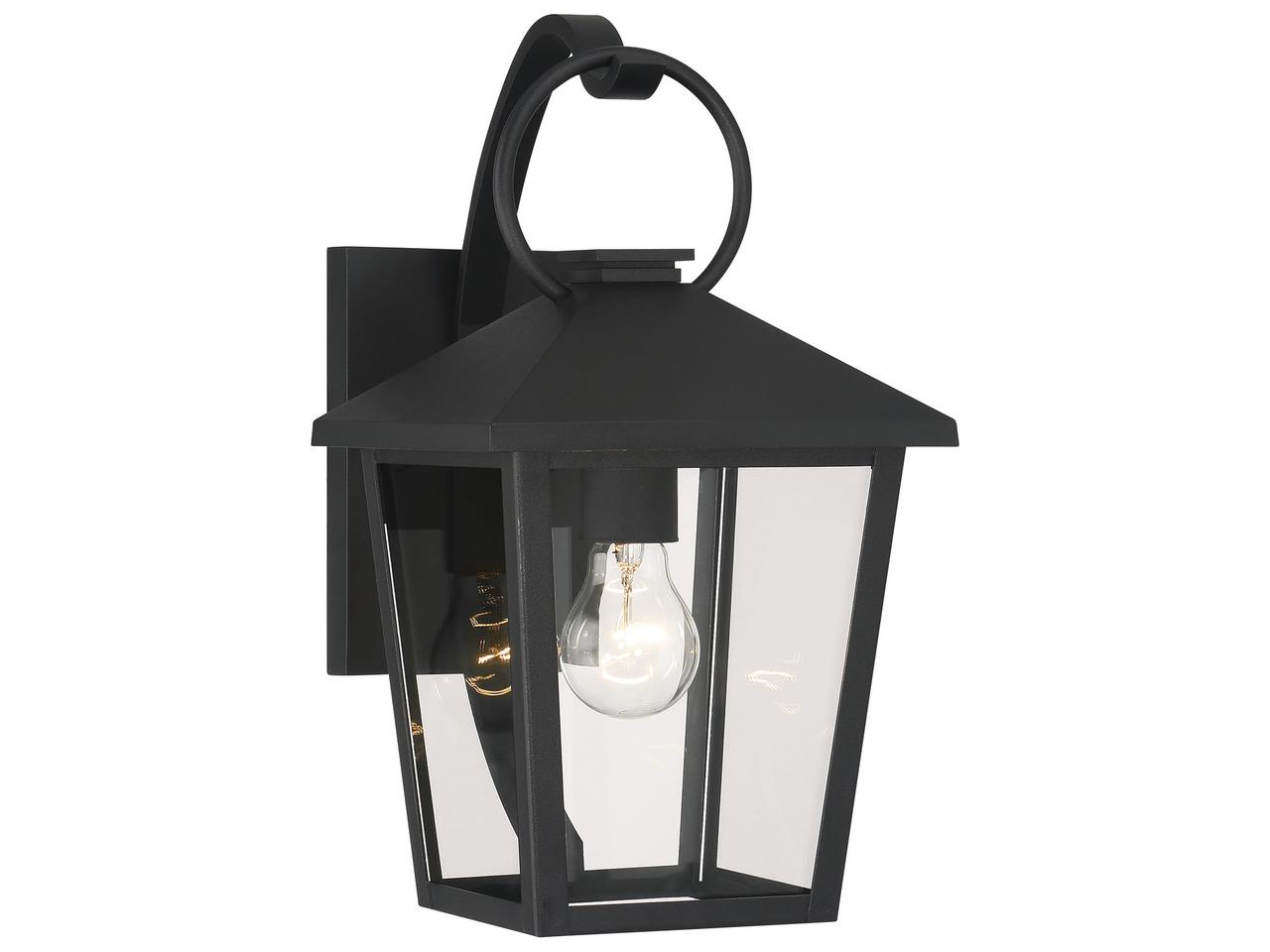 Minka Lavery Parkside 1-Light Outdoor Wall Sconce in Sand Coal Black ...