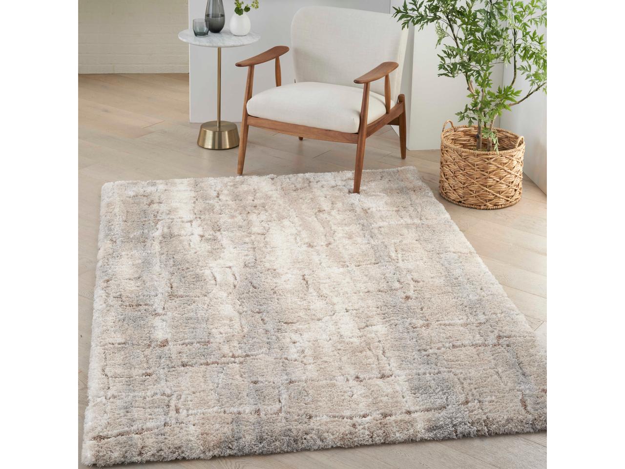 Dreamy Area Rug Nourison Dreamy Shag DRS09 Ivory Beige Area Rug | TopModern