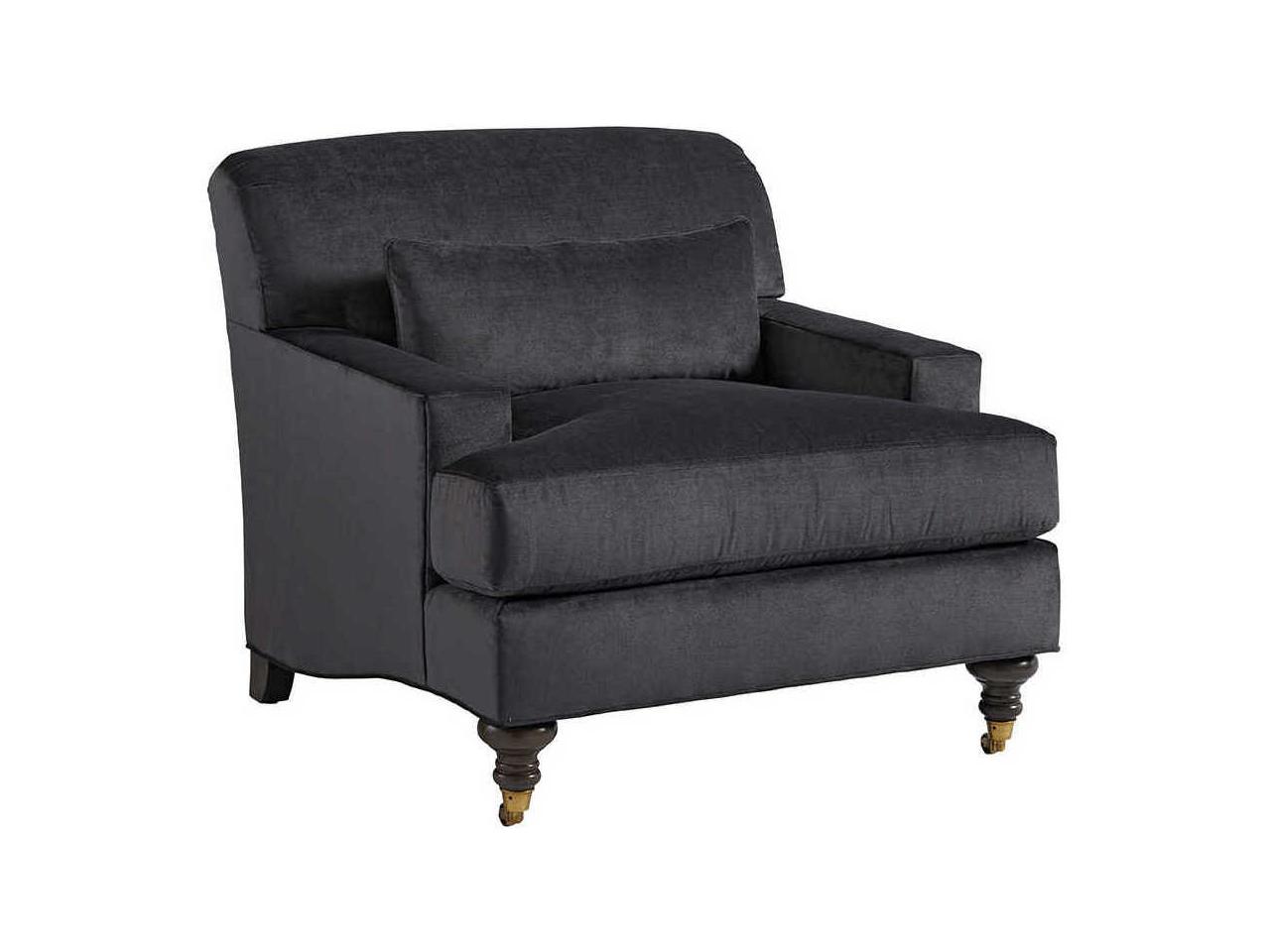 Buthera Barclay Butera Oxford Upholstered Accent Chair — Charcoal Fabric Tight ...