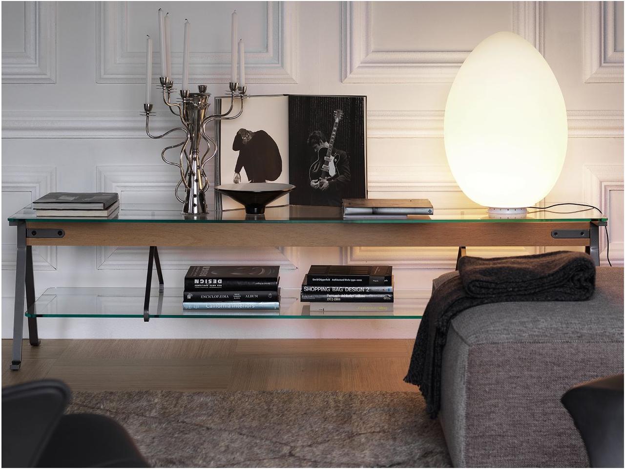 Driade Console Driade Fratello Rectangular Glass Console Table — Enzo Mari Design ...