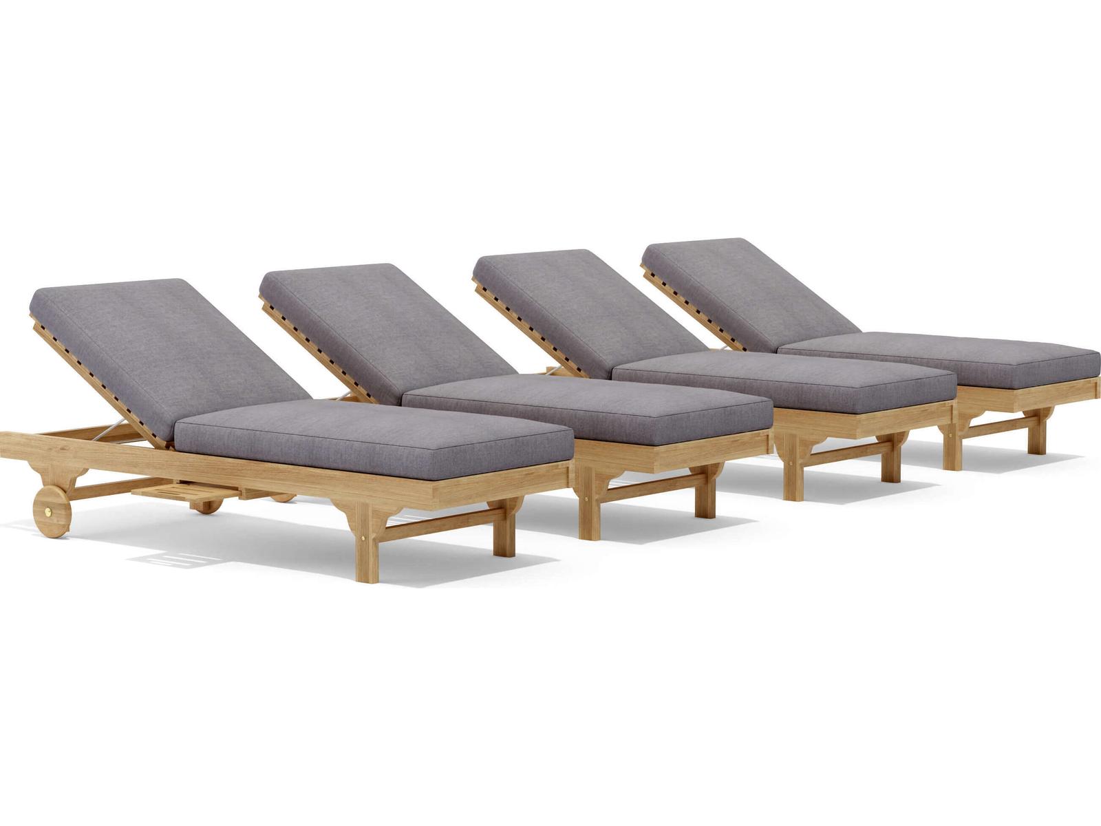 Anderson Teak Capri Natural Outdoor Patio Lounge Set