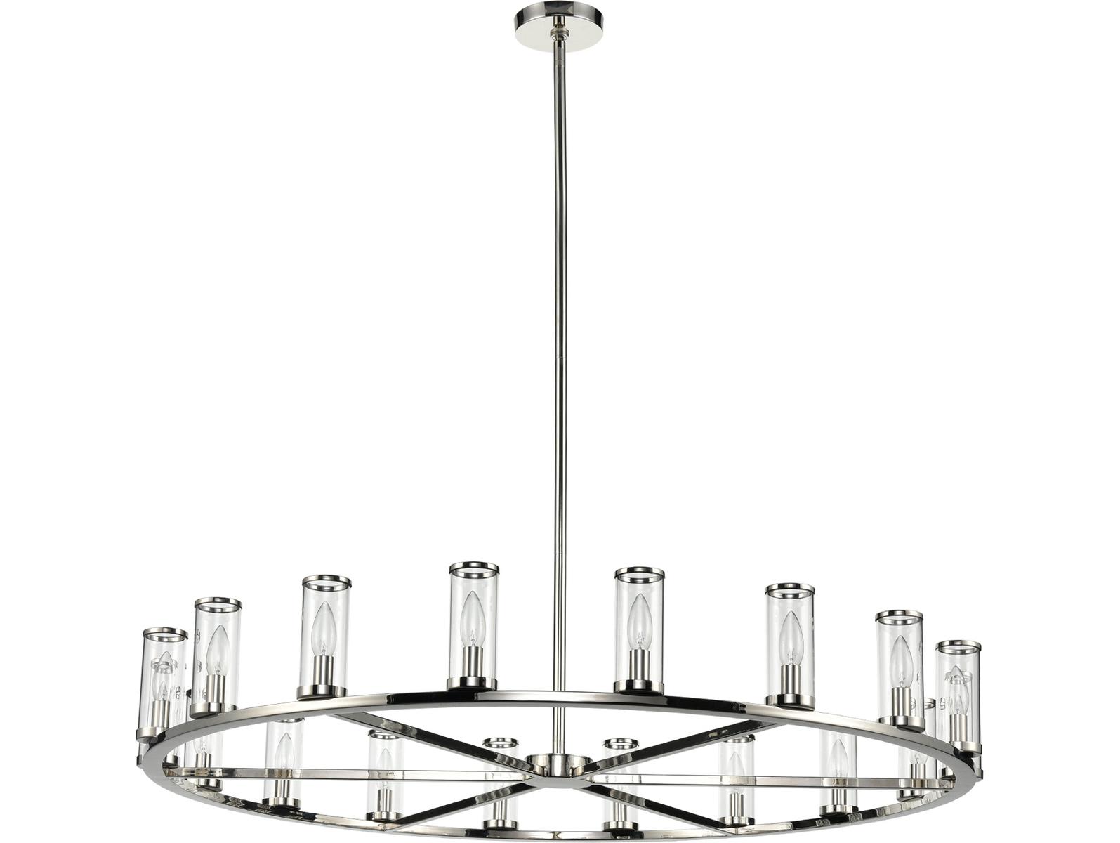 Alora Lighting Revolve 18-Light Polished Nickel Cylinder Chandelier