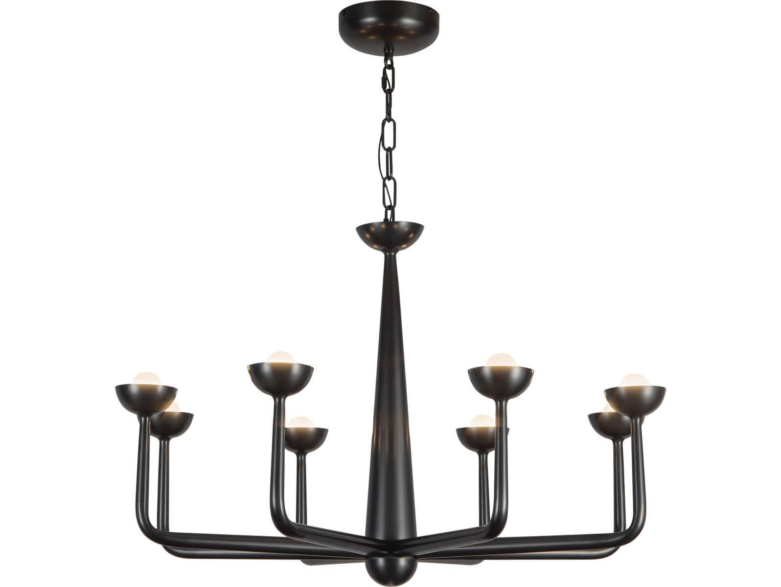 Alora Lighting Spade Urban Bronze Chandelier