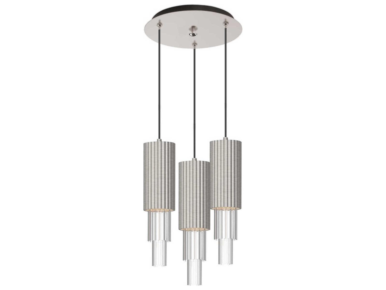 Alora Mood Bordeaux Brushed Nickel Cylinder Mini Pendant