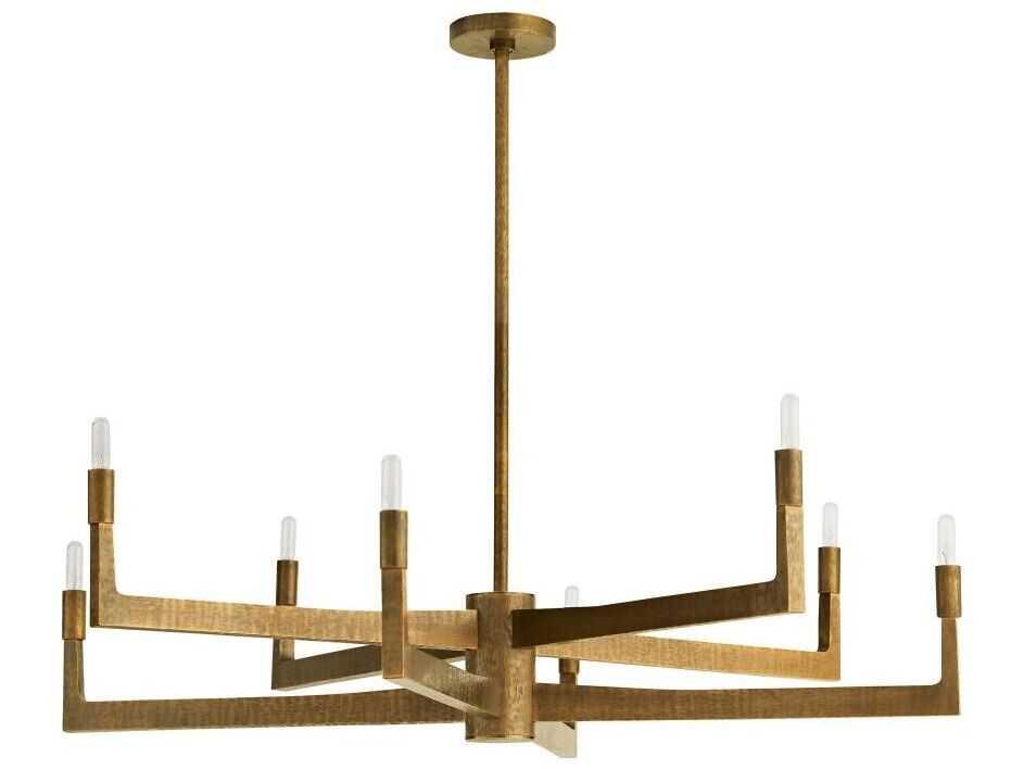 Arteriors Home Griff 8-Light Antique Brass Candelabra Chandelier
