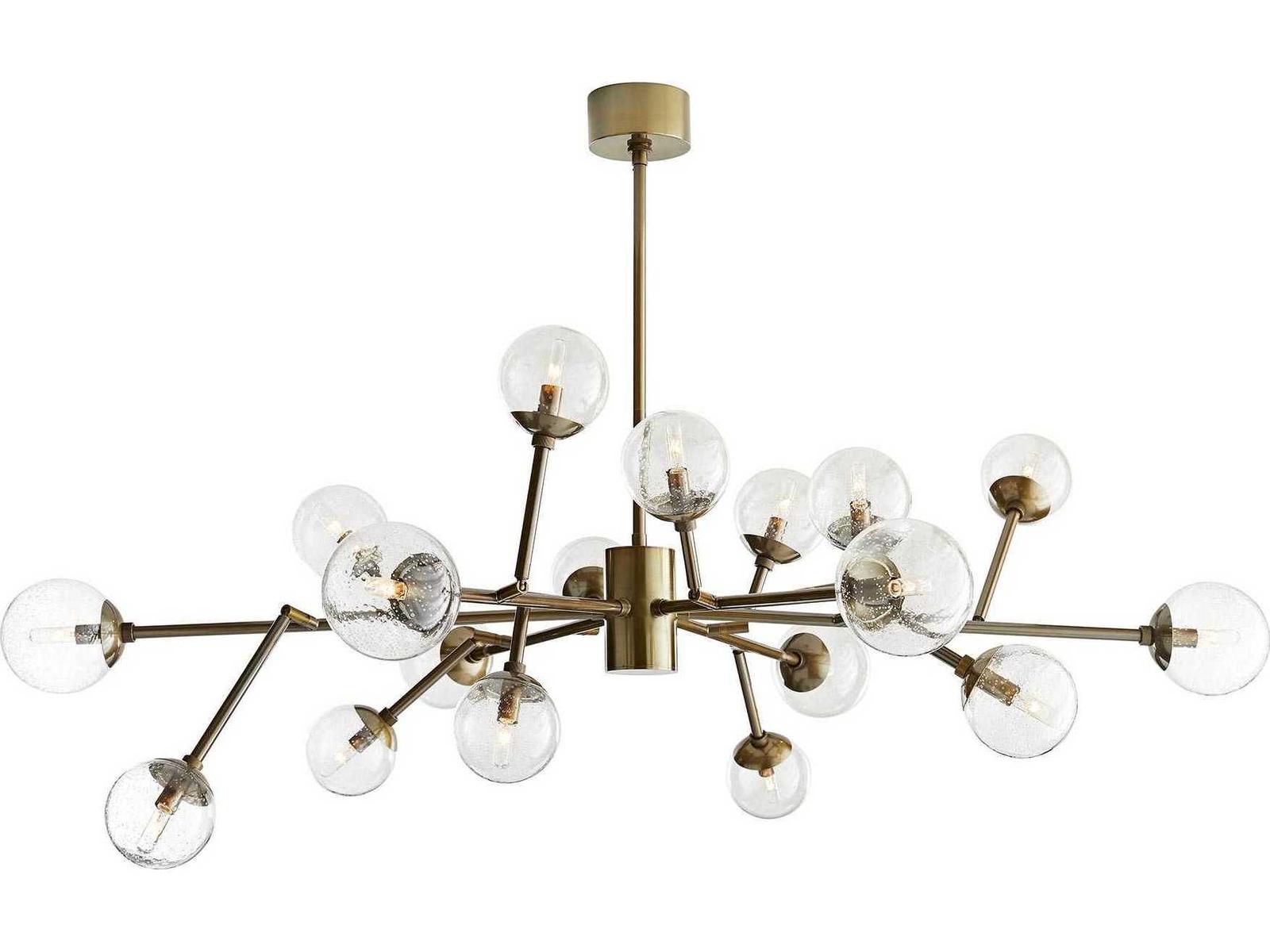 Arteriors Home Dallas  18-Light Vintage Brass Globe Chandelier