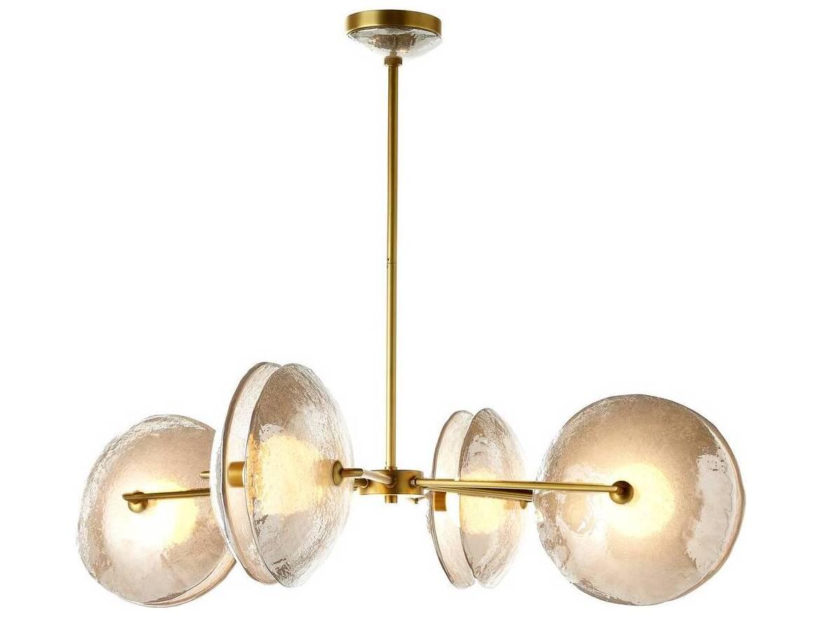 Arteriors Home Whitney 4-Light Smoke Luster Frosted Gold Chandelier