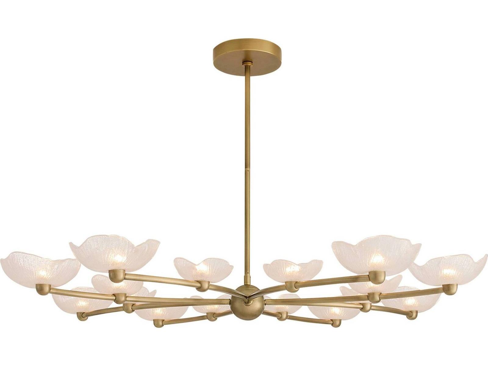 Arteriors Home White Gold Brass Bowl Round Chandelier