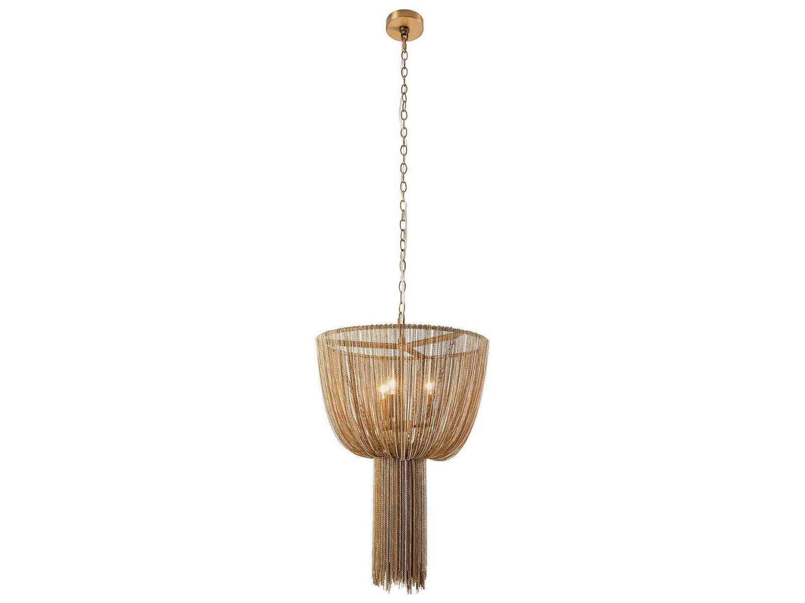Arteriors Home Brown Gold Bowl Drum Chandelier