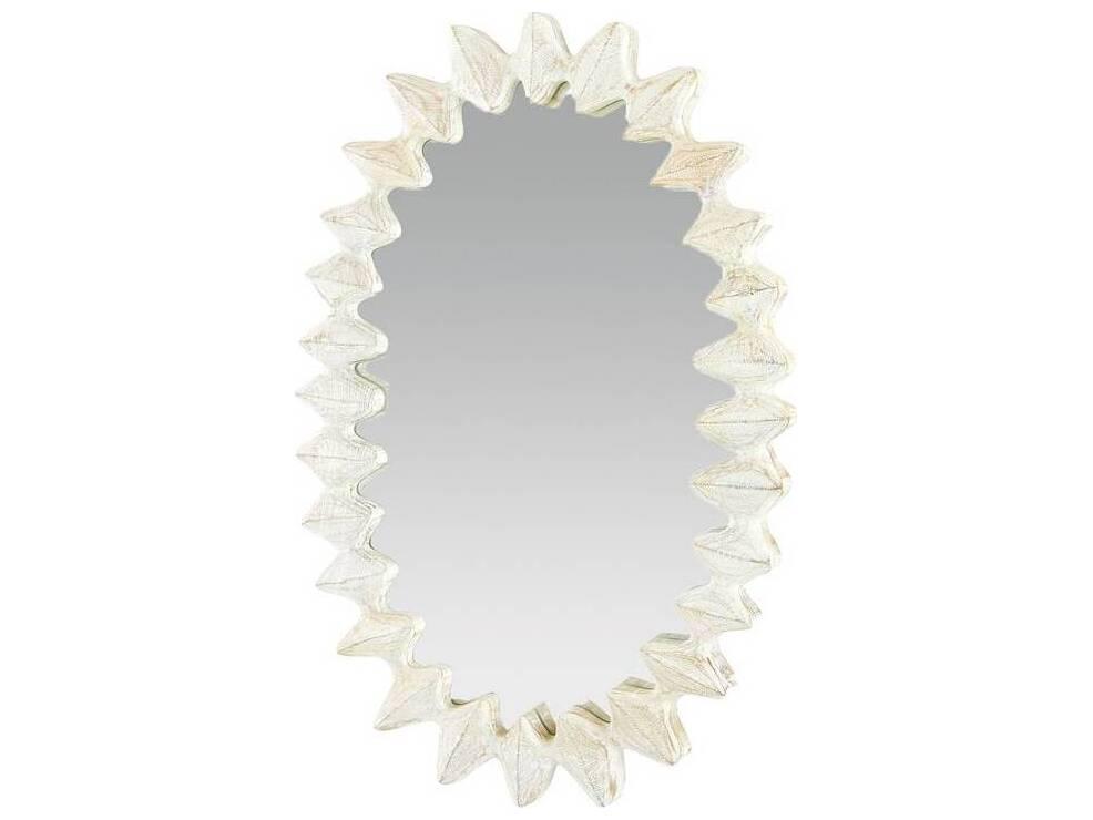 Arteriors Home Whitewash Plain Wall Mirror Oval