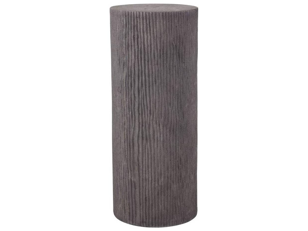 Arteriors Outdoor Davos Black Concrete Round End Table