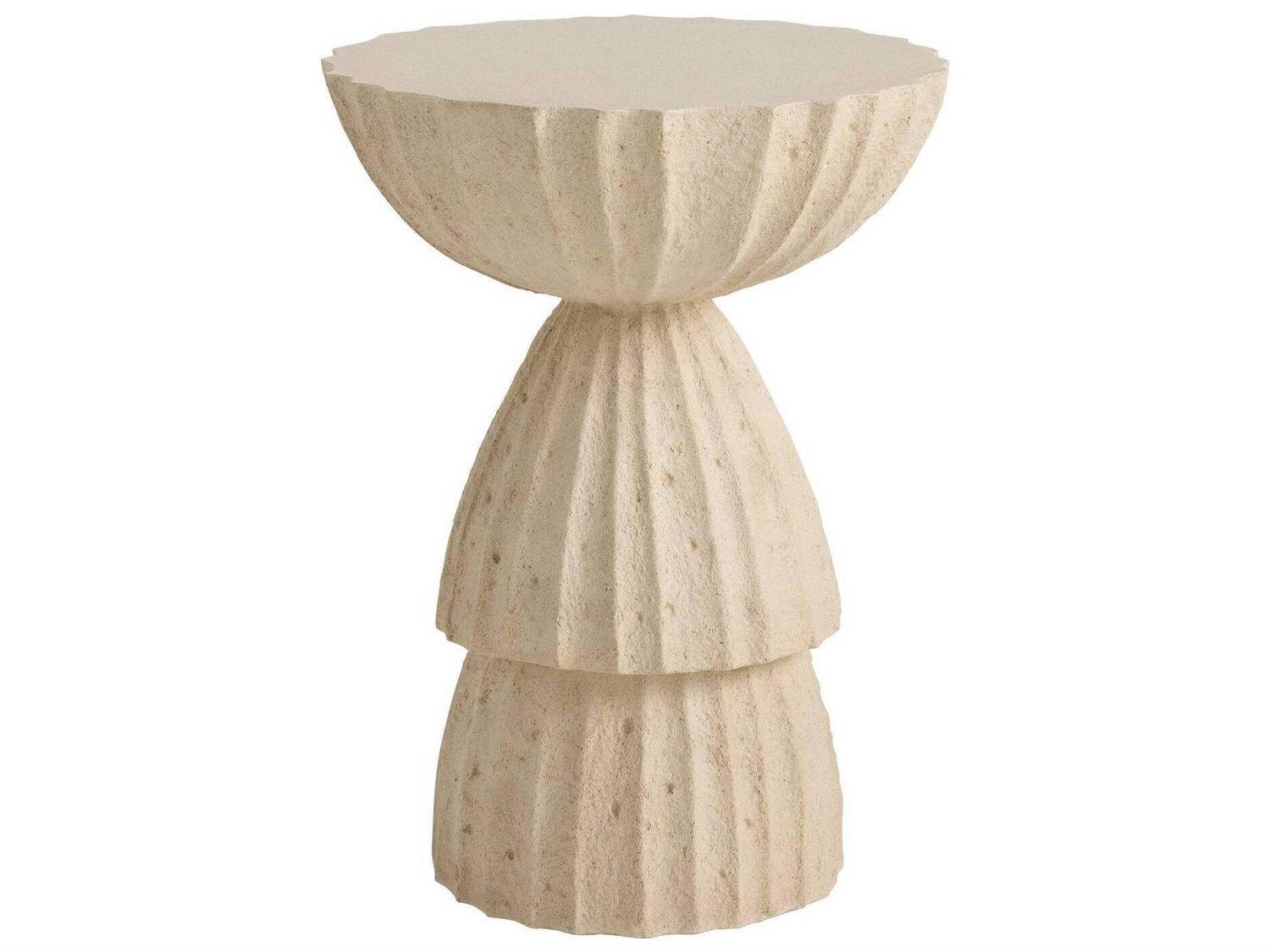 Arteriors Outdoor Nereo Neutral Concrete Round End Table