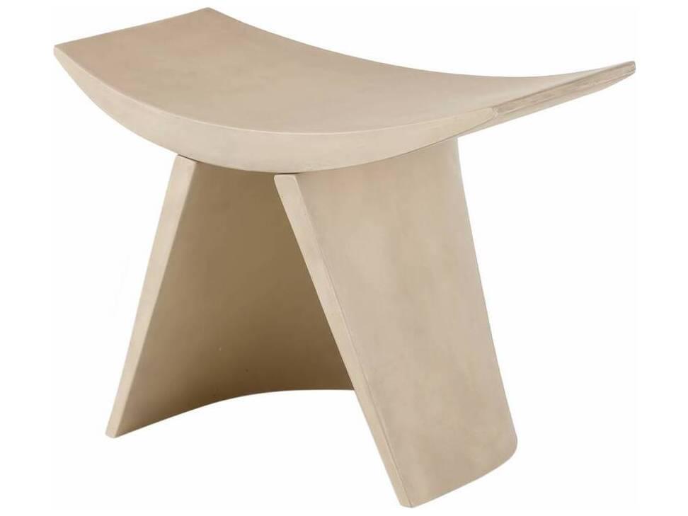 Arteriors Outdoor Enya Stonewashed Concrete Patio Stool