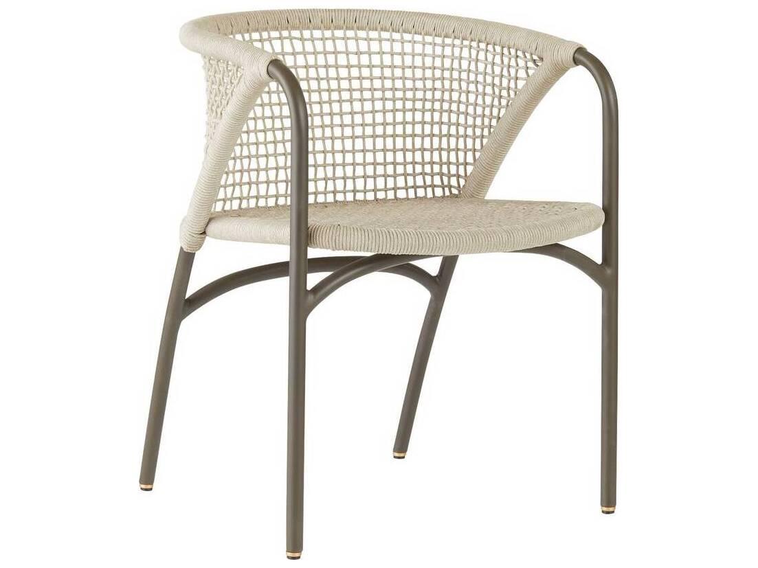 Arteriors Outdoor Enzo Buff Blackened Bronze Metal Rope Dining Chair