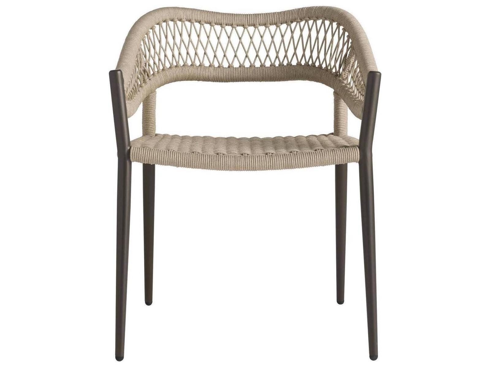Arteriors Outdoor Aurelie Black Aluminum Rope Dining Chair