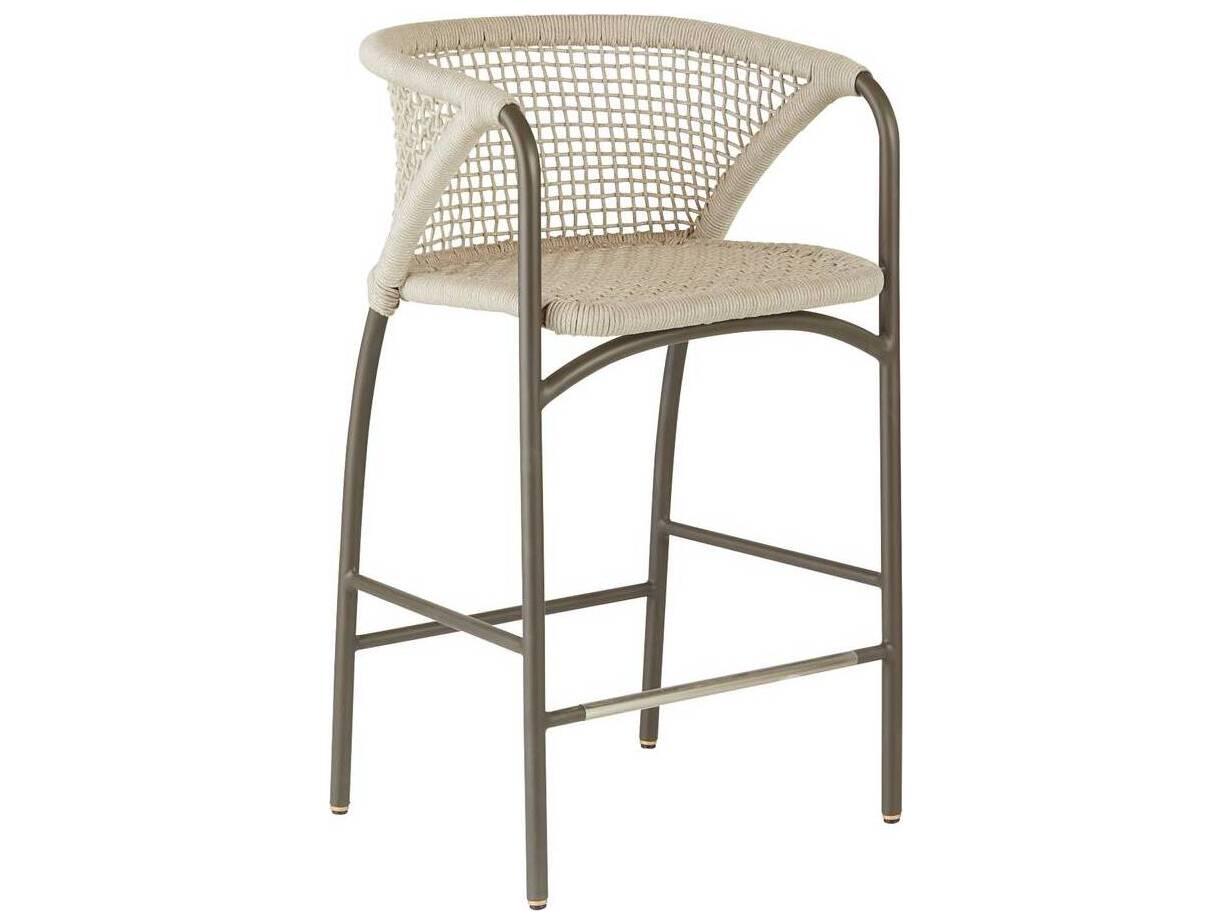Arteriors Outdoor Enzo Buff Blackened Bronze Metal Rope Counter Stool