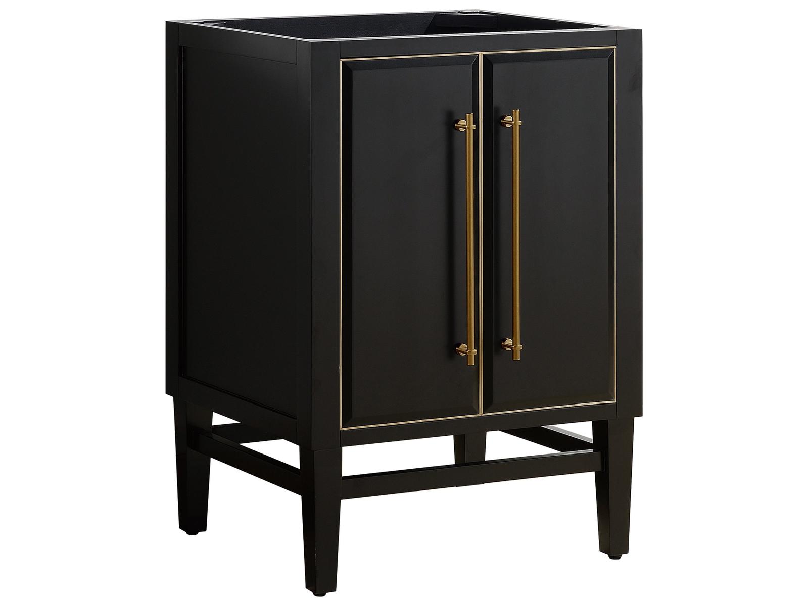 Avanity Mason 24 in. Single Sink Bathroom Vanity in Black with Gold Trim