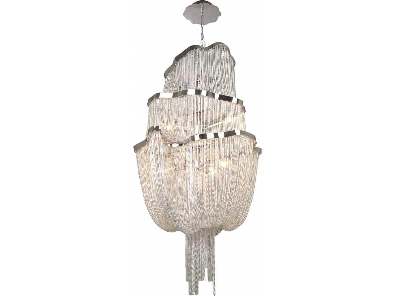 Avenue Lighting Mullholand Dr 6-Light Polish Chrome Jewelry Chain Tiered Chandelier