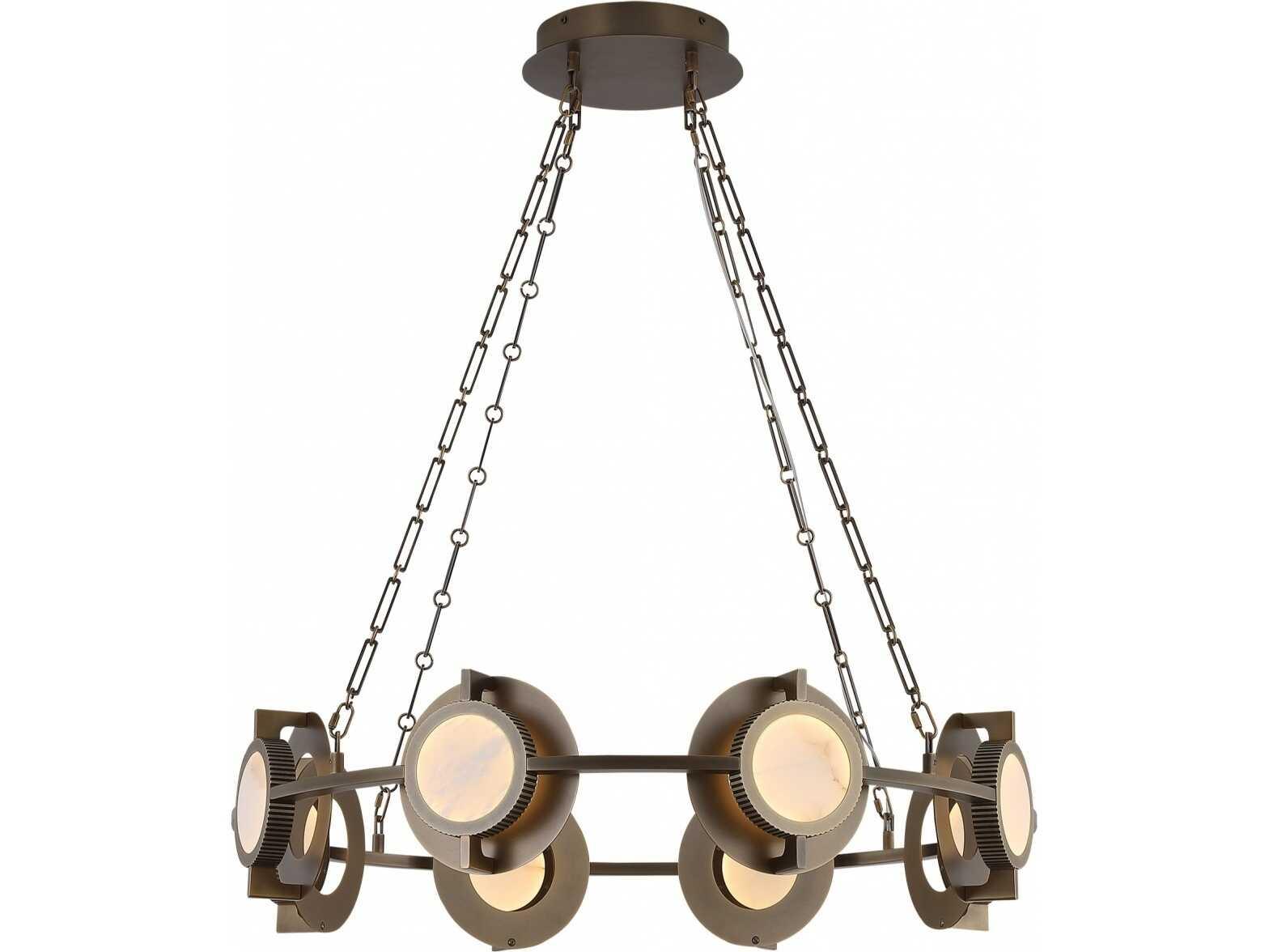 Avenue Lighting Mayfair 8-Light Aged Brass Round Chandelier