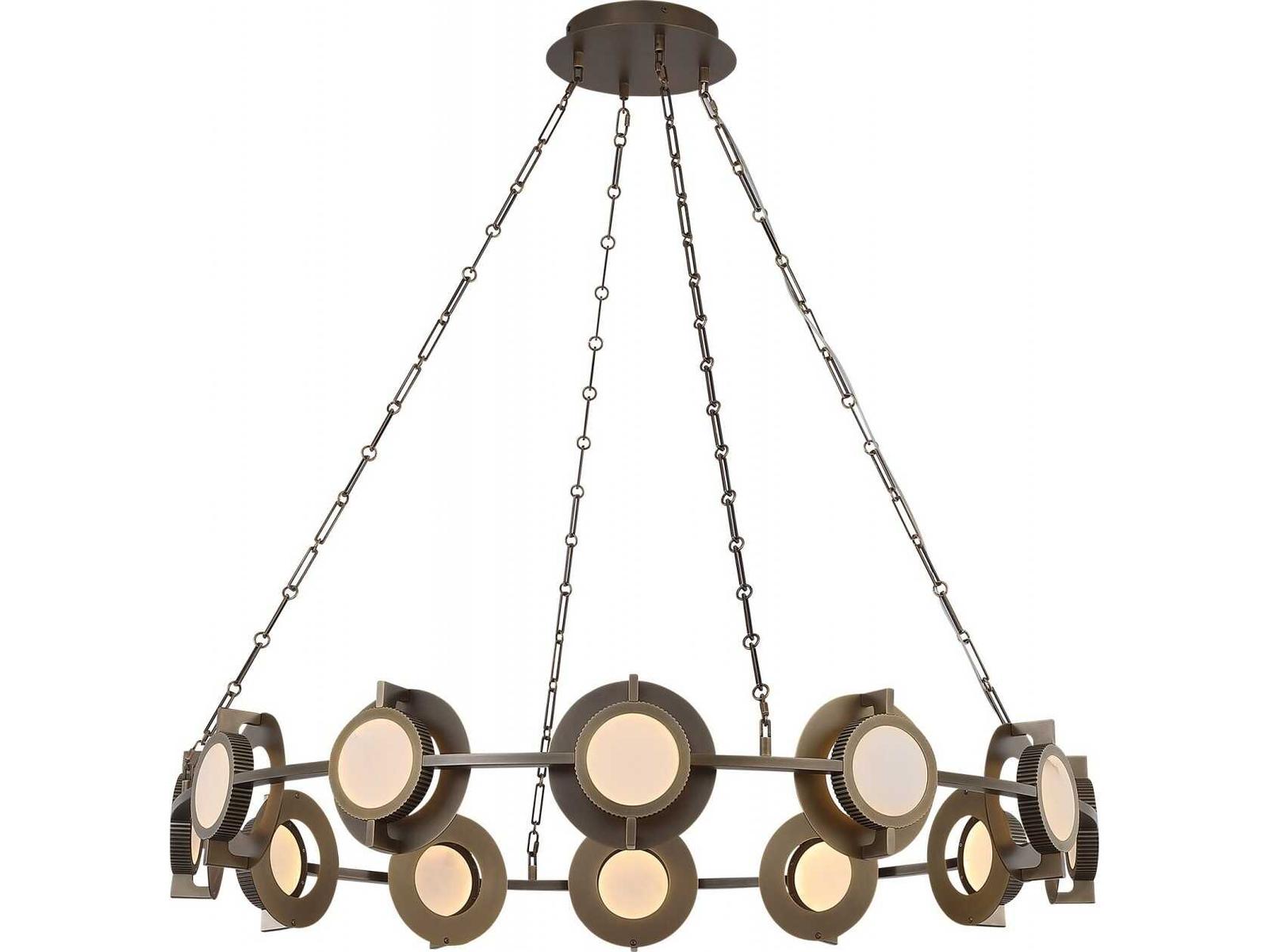 Avenue Lighting Mayfair 12-Light Aged Brass Round Chandelier