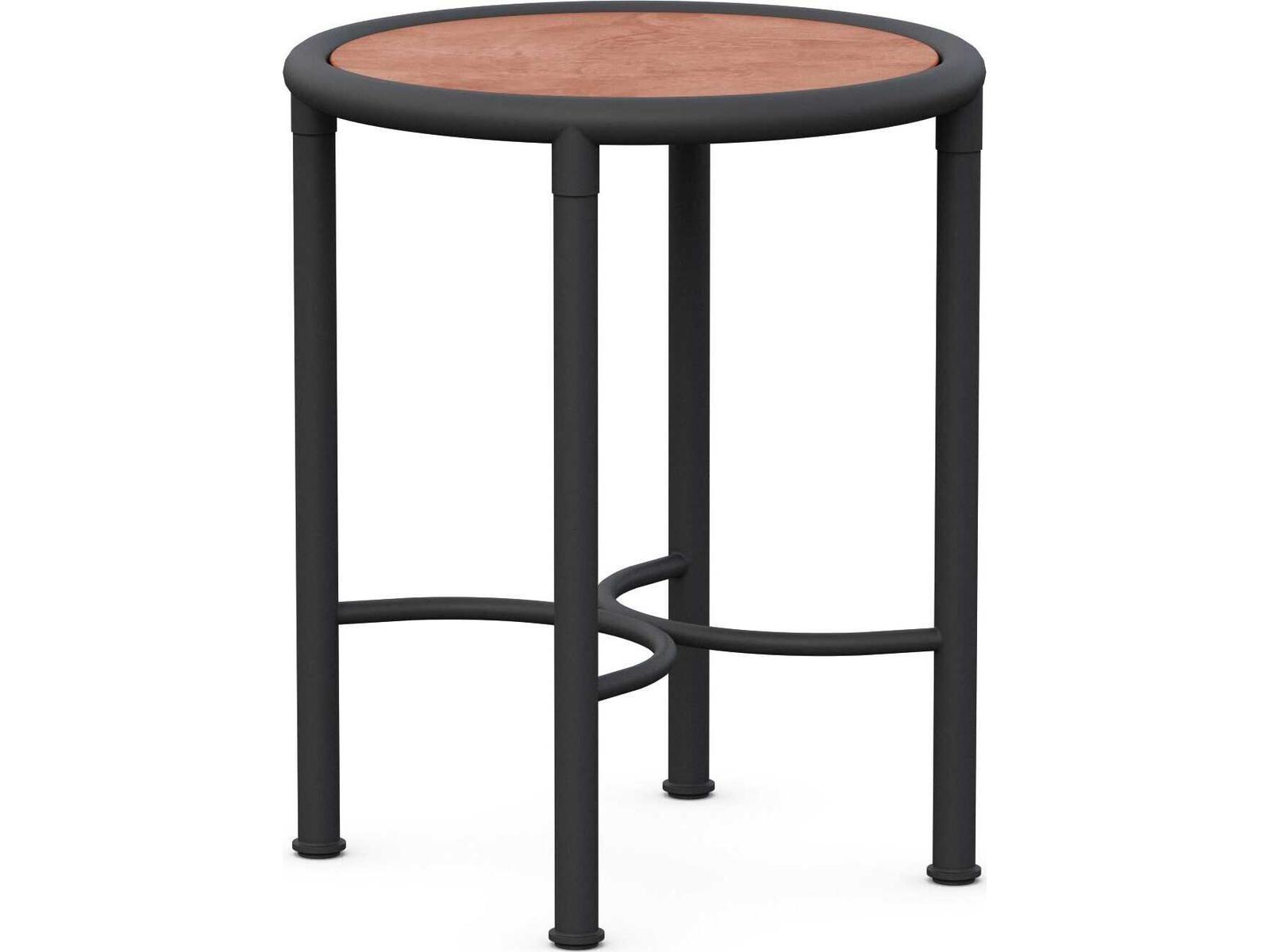 Azzurro Living Athens Noir Wrought Iron Round End Table