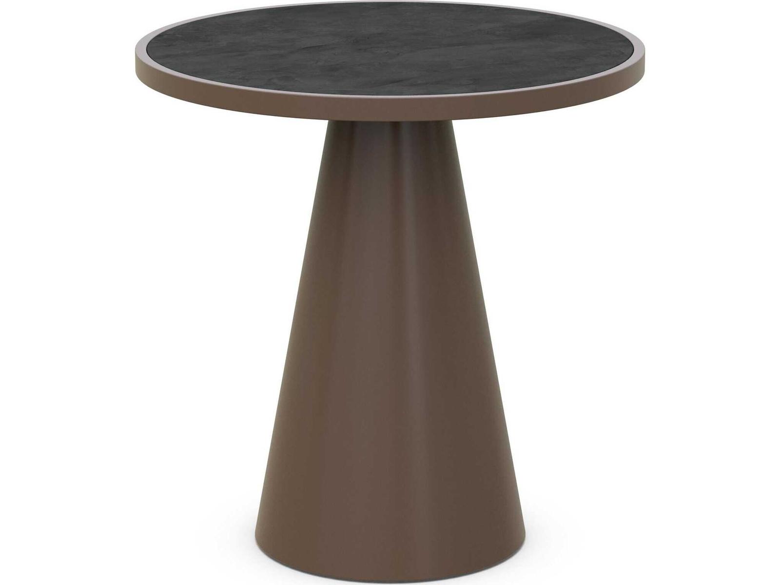 Azzurro Living Leon Matte Bronze Aluminum Round Counter Table