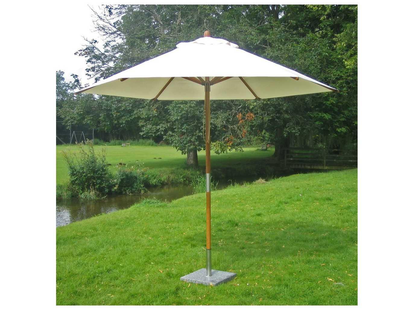 Bambrella Sirocco 9 foot Round Pulley Lift Outdoor Patio Umbrella