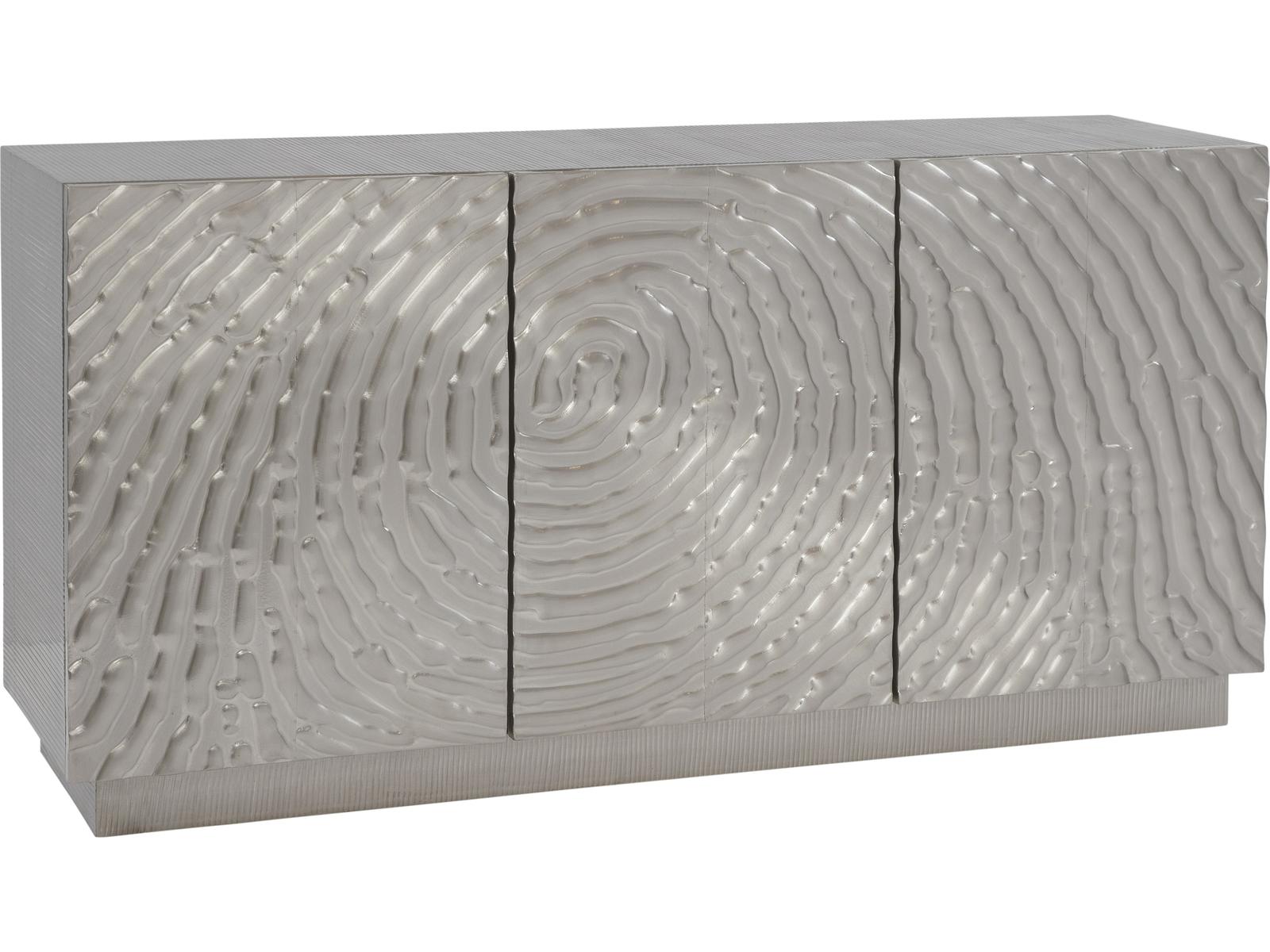 Bassett Mirror 66" Mango Wood Silver Sideboard