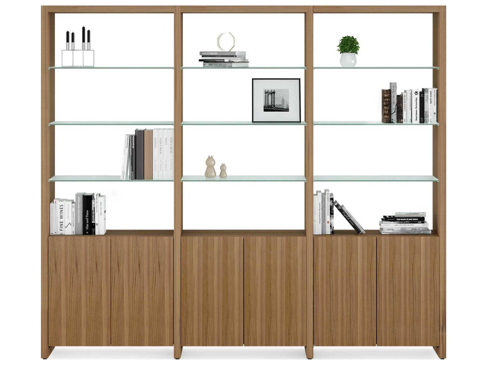 BDI Linea Shelf Natural Walnut Bookcase