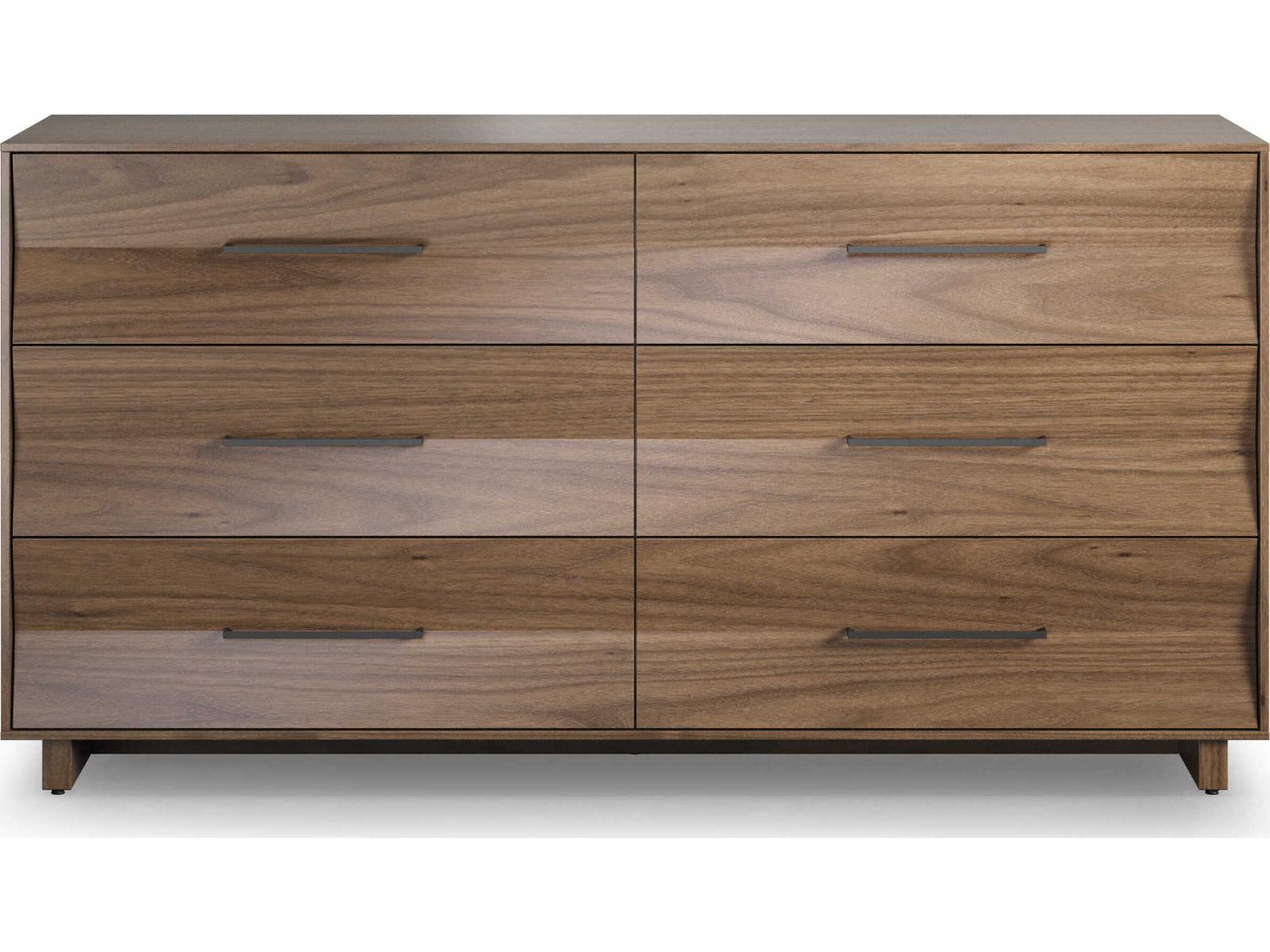 BDI Kava 6-Drawers Brown Hardwood Double Dresser