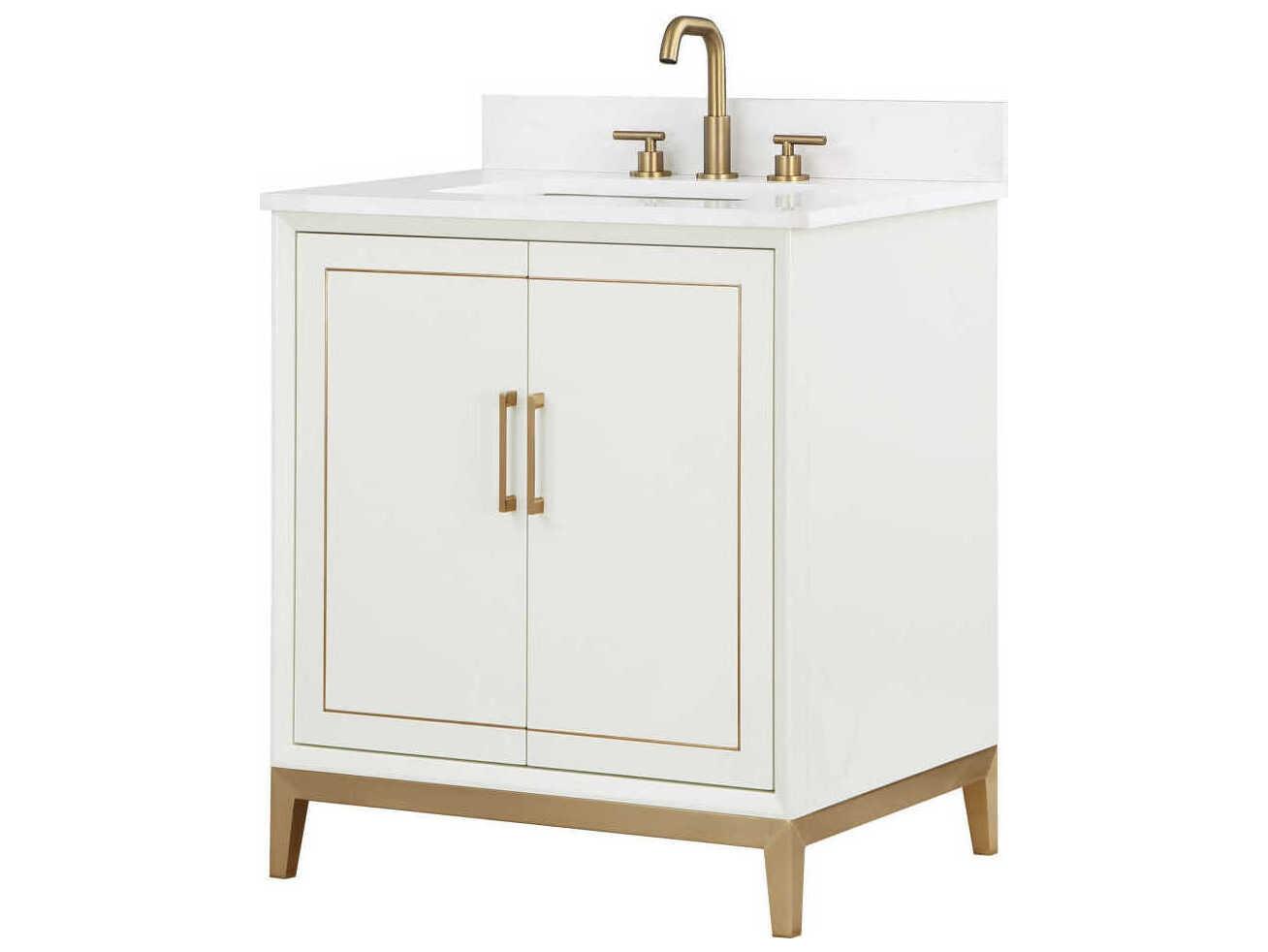 BEMMA Gracie 30" Satin White Brass Vanity