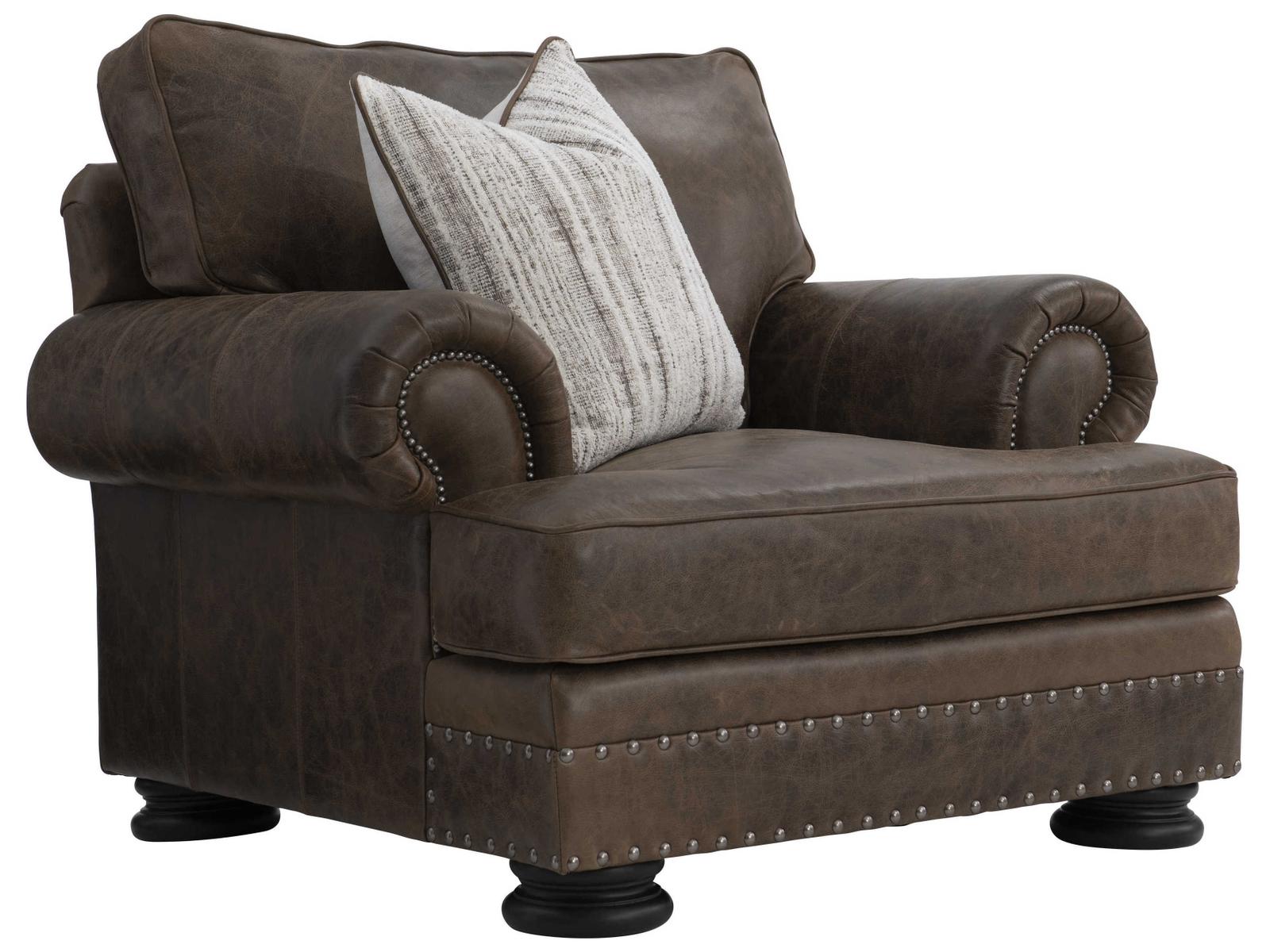 Bernhardt Foster Brown Leather Club Chair | 5372LMO | PatioLiving